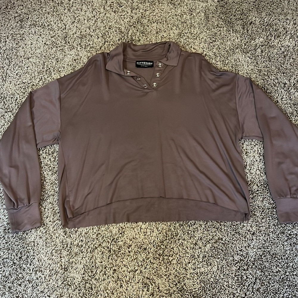 purple cropped long sleeve